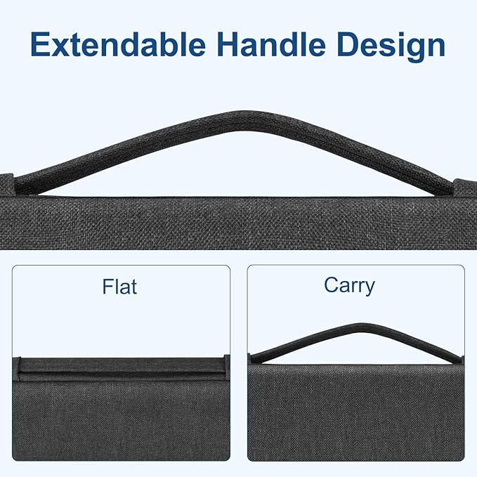 MOSISO Laptop Case 13.3 inch, 13-13.3 inch Laptop Sleeve with Handle Compatible with MacBook Air/Pro 13/Pro 14 M5 M4 M3 M2 M1,HP Dell ASUS Lenovo, Polyester Multifunctional Computer Bag, Charcoal Gray