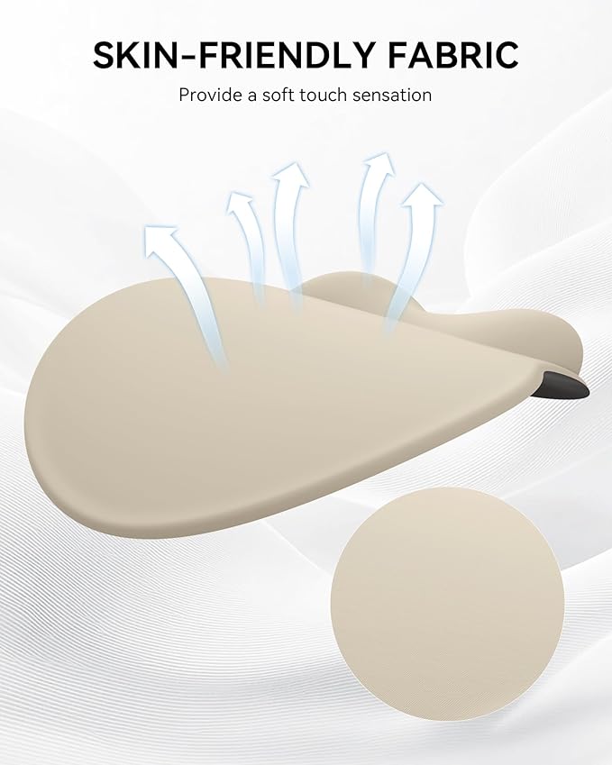 Mouse Pad with Wrist Rest, Ergonomic Mouse Pads for Desk, Office Non-Slip Mousepad with Gel Wrist Support(Beige, 10.6''L x 9''W)