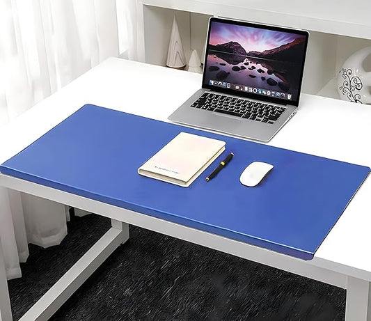 Office Desk Pad, Writing Mat with Full Grip Fixation Lip, Non-Slip PU Leather Table Blotter Desk Protector Gaming Mat Laptop Keyboard Working Mat, Waterproof Table Protective Pad