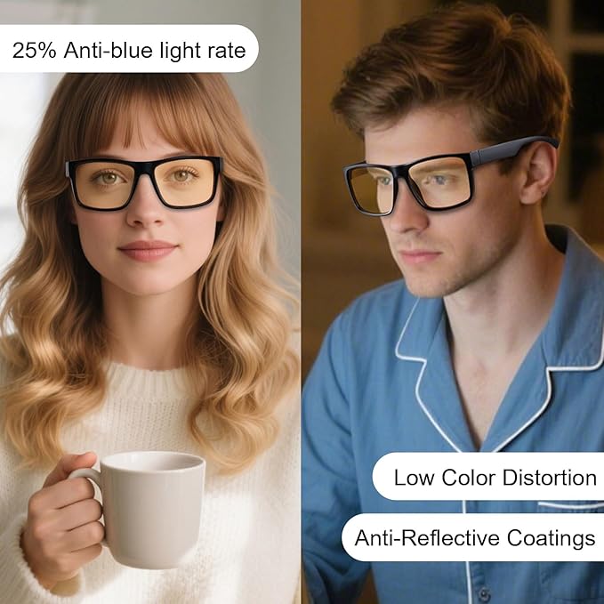 ANDWOOD Blue Light Blocking Glasses Men Women Computer TV Gaming AR Coatings Lens Improve Sleep Naturally Producing Melatonin