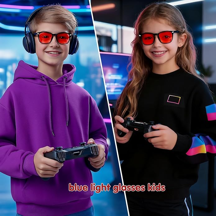 CHEERS DEVICES Blue Light Blocking Glasses for Kids Boys Girls Teens - Computer Glasses with Unbreakable Frame and Anti-Glare
