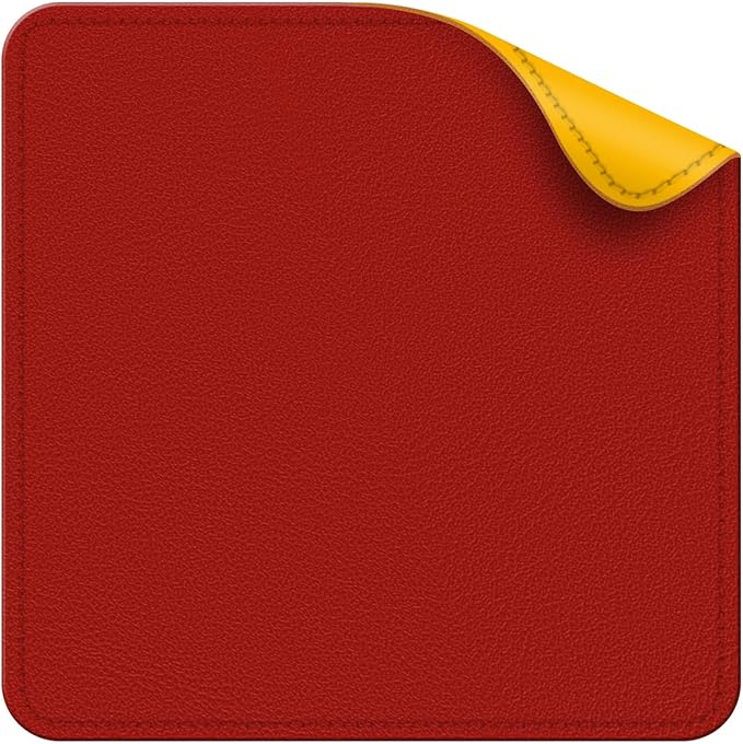 Dual Sided Leather Desk Mat - Waterproof Desk Pad - Ideal for Large Mouse Pad and Desk Mats on Top of Desks (red, 11"*8")