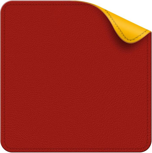 Dual Sided Leather Desk Mat - Waterproof Desk Pad - Ideal for Large Mouse Pad and Desk Mats on Top of Desks (red, 11"*8")