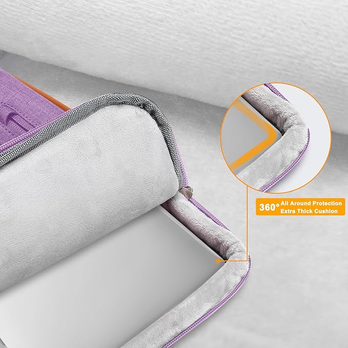 MOSISO 360 Protective Laptop Shoulder Bag,13 inch Computer Bags Compatible with MacBook Neo 13 inch 2026/Air M5 M4 M3 M2 M1/Pro 13 2026-2016,Side Open Messenger Bag with 4 Zipper Pockets, Lilac