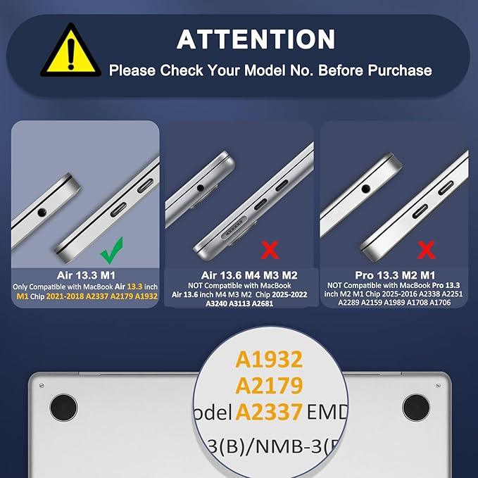 MOSISO Compatible with MacBook Air 13 inch Case M1 Chip 2021-2018 Release A2337 A2179 A1932, Plastic Hard Shell&Keyboard Cover&Screen Film&Storage Bag for MacBook Air 13.3 inch Case, Rose Gold