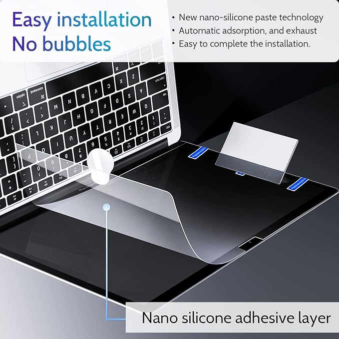 Peslv 3-Pack Anti Blue Light Screen Protector for MacBook Pro 16 Inch(2021-2026, M1, M2, M3, M4, M5), 16.2" Mac Laptop Glare Filter Uv Blocker Shield Cover Eye Protection Film