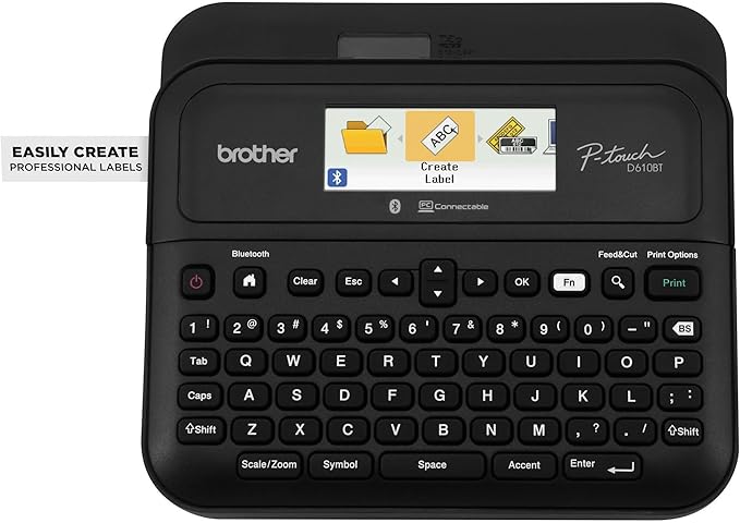 Brother® P-touch PT-D610BT Business Professional Connected Label Maker With Bluetooth®