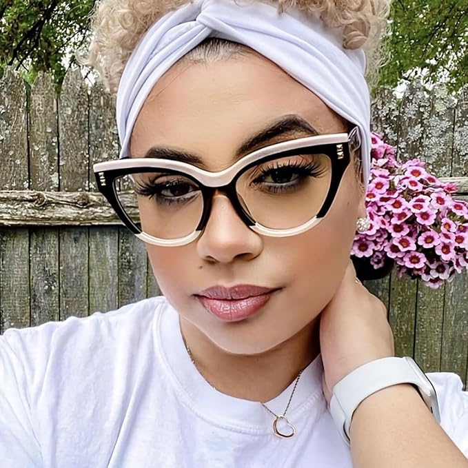 3 Pack Cat Eye Blue Light Blocking Glasses Non Prescription Frames for Women Fake Glasses Computer Game Glasses