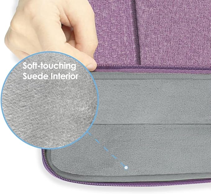 ProElife 13-Inch Laptop Sleeve Case for 2023 2022 MacBook Air 13.6 inch with Apple M2 Chip & MacBook Pro 13.3 inch with Apple M2 Chip Accessory Traveling Carrying Canvas Bag Cover Simple Case (Purple)