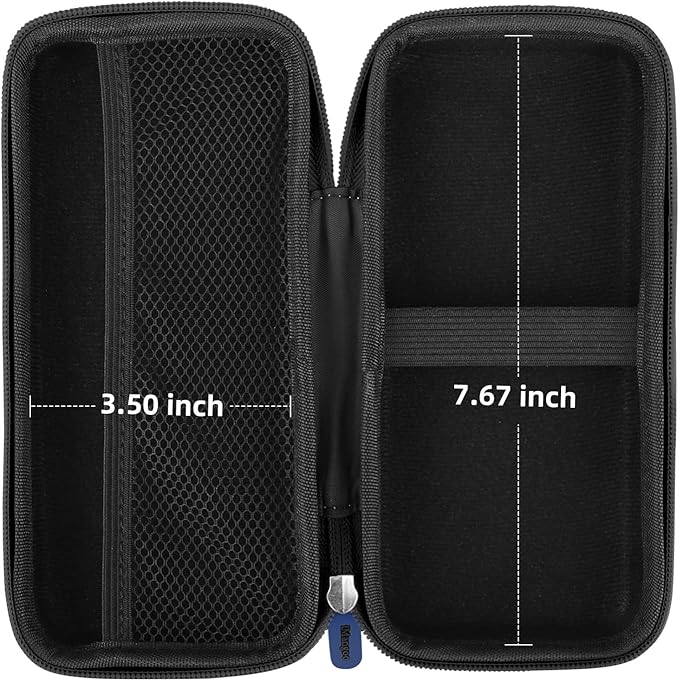 iMangoo Travel Essential Electronics Organizer Charger Case, Shockproof Dual Zipper Power Bank Cables Tech Accessories Pouch Purse, Men & Women Travel Must Have Storage Bag, 8.5x4.5x2 inch Dark Blue