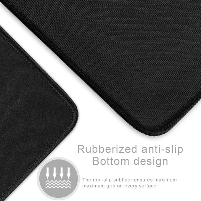 Extra Large Gaming Mouse Pads/Extended Protective Office Desk Mouse Mat Non-Slip Professional Precision Tracking Surface (23.6" x 11.8") for PC Computer Laptop(60x30 Black001)