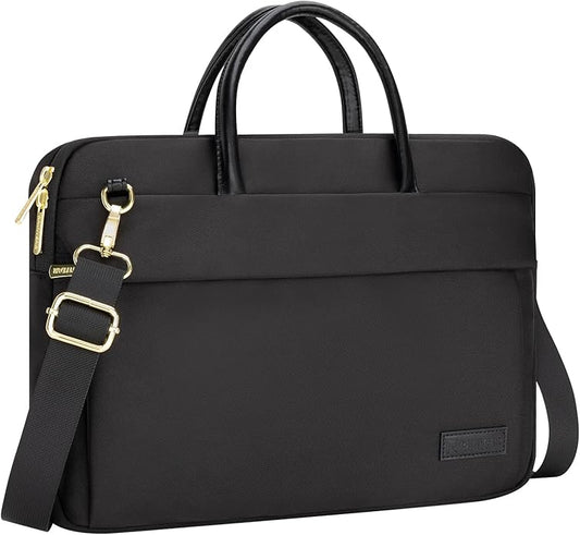 RAINYEAR 14 15.6 Inch Laptop Bag for Women, Protective Waterproof Elegant Computer PC Shoulder Bag Carrying Case with Handle