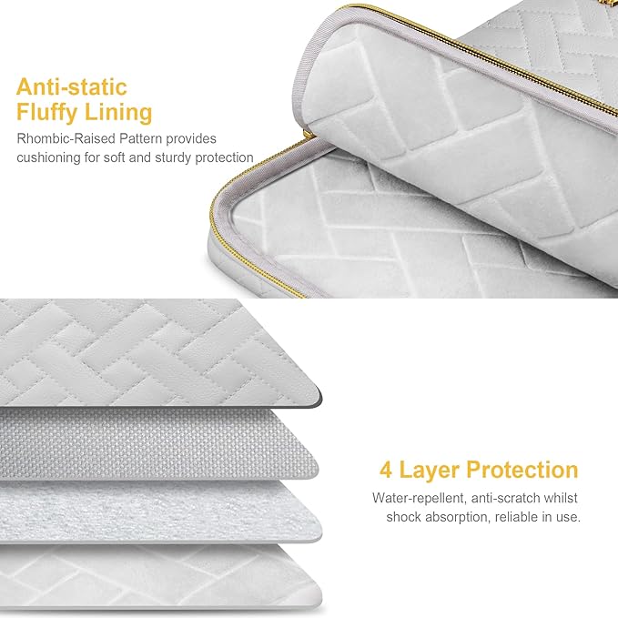 Lacdo Laptop Sleeve Case for 16 inch New MacBook Pro M5 Pro/Max A3428 A3429 (2026), M4/M3/M2/M1 A3403 A3186 A2991 A2780 A2485 2024-2019 | 15 inch Surface Laptop 7 6 5 4 Computer Bag, Space Gray
