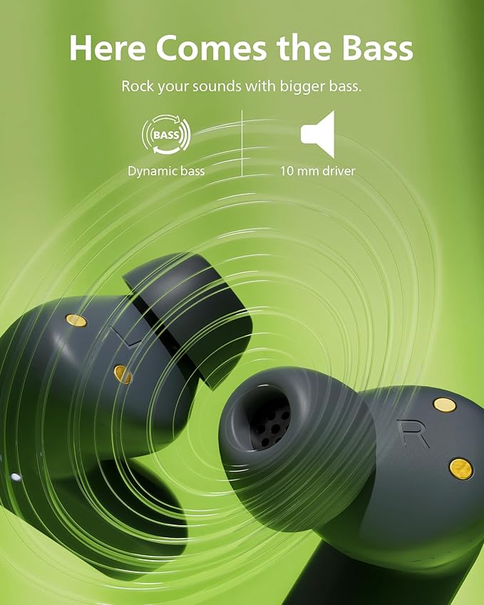 Philips TAT3519 Wireless Earbuds,True Wireless Headphones with Noise Canceling Pro,Dynamic Bass,Clear Call,24 H Battery Life,Fast Charging,Bluetooth 5.3,IPX4,App/Touch Control,Black