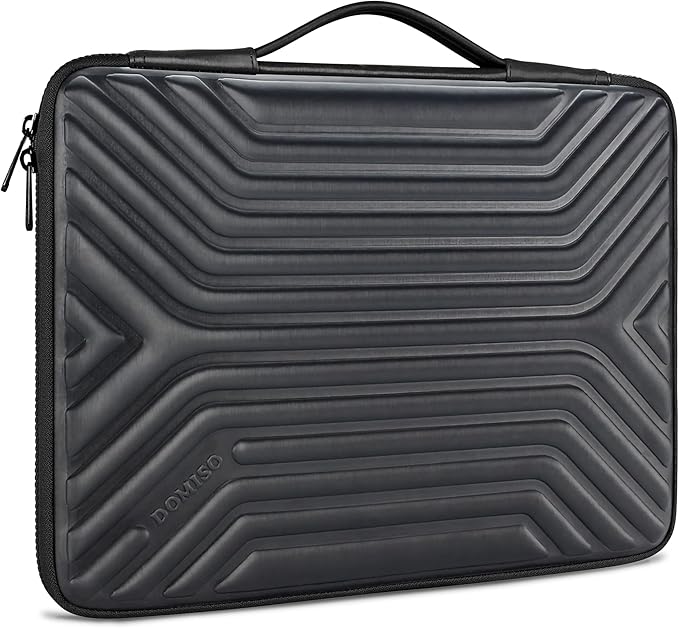 DOMISO 17.3-18 Inch Laptop Sleeve Case,Shockproof Waterproof Soft EVA Protective Bag Compatible for ASUS ROG Zephyrus S17/MSI Stealth/Razer Blade/Acer, Black