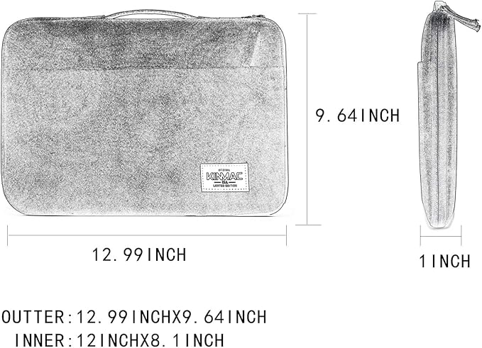 Kinmac 360° Heavy Duty Protective Laptop Sleeve Case Bag Cover with Handle for MacBook Air 13 inch,iPad Pro 13 inch and 13.3 inch HP,Dell,Lenovo,Asus,Acer Laptop (Bohemian)