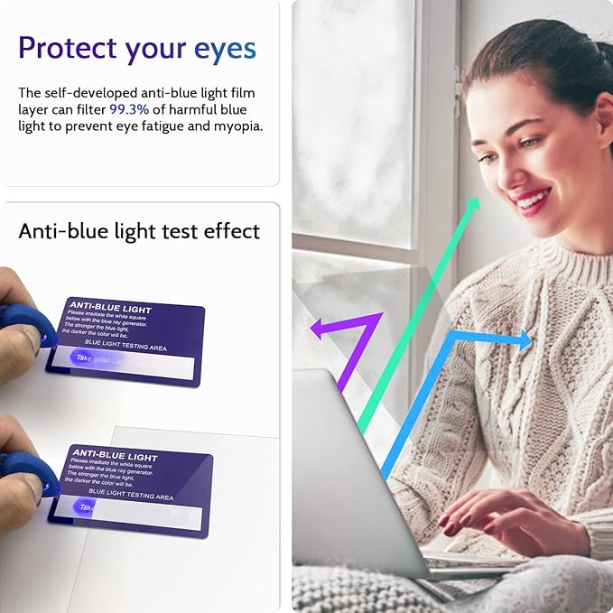 Peslv 3-Pack Anti Blue Light Screen Protector for MacBook Pro 16 Inch(2021-2026, M1, M2, M3, M4, M5), 16.2" Mac Laptop Glare Filter Uv Blocker Shield Cover Eye Protection Film