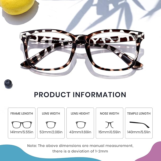 Cyxus Blue Light Glasses Men Women Reduce Eye Strain UV Blocking for Office Work Computer Screen 8082