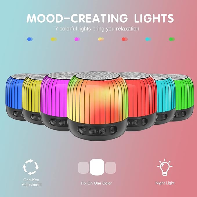 Bluetooth Speaker, Multicolor Changing Bedside Lamp, LED Table Lamp, Built-in Mic, Support TF Card, MP3 Player, Best Gifts for Girls Boys Teens Women Men Friends Christmas