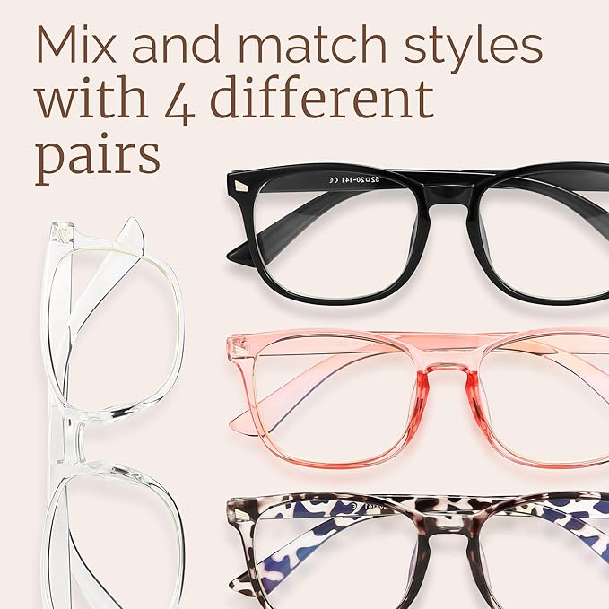 MIGSIR Blue Light Blocking Glasses for Computer Gaming, Fashion Fake Helps Reduce Screen Fatigue Eyeglasses for Women Men