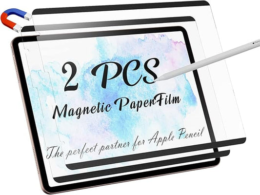 Peslv 2 Pack Magnetic Screen Protector for iPad Pro 12.9 Inch 2018-2022, Feel Like Writing Drawing On Paper, Removable Matte Anti Glare