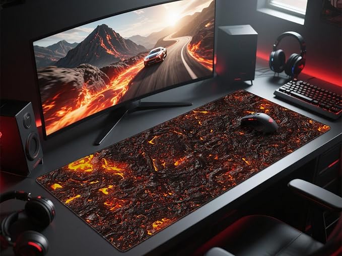 JIALONG Large Gaming Mouse Pad with Non-Slip Rubber Base - XXL Extended Desk Mat for Gaming, Office, and Home - 35.4x15.7 Inches