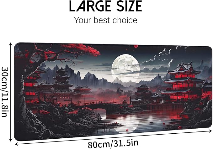 Mouse Pad Gaming Mousepad,Large Mousepads for Keyboard and Mouse with Non-Slip Rubber Base,Suitable for School,Office,Home,31.5 x 11.8 Inch
