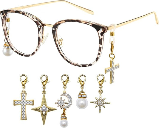 Cyxus Blue Light Glasses for Woman with Chain Fashionable Computer Glasses on Office Reduce Eye Strain Anti Migraine Great for Working Reading Gaming