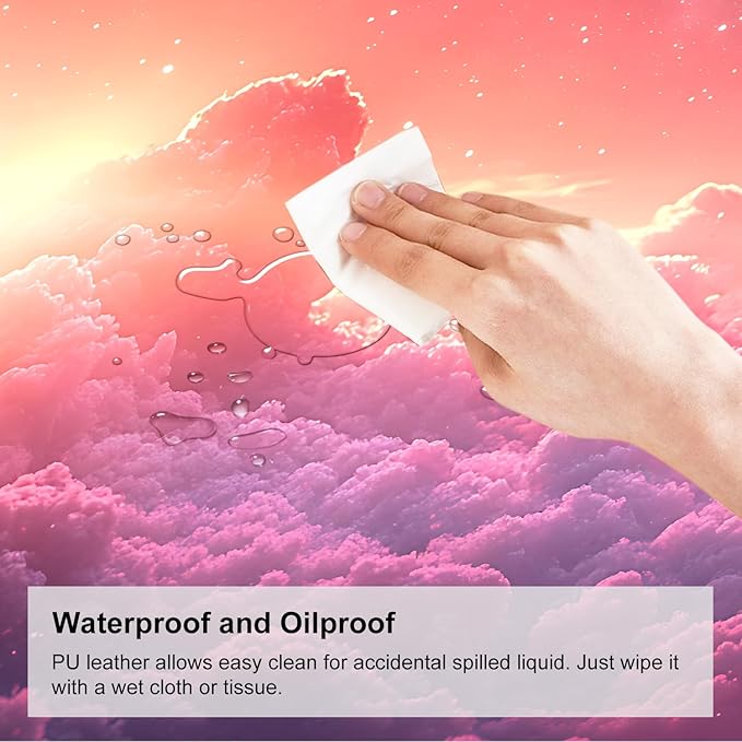 Mouse Pad, Large Anti-Slip with Stitched Edges Desk Mat Desktop Laptop Computer Desk Keyboard Mat,Table Protector Blotter Mat (Cloud, 35.4" x 15.7")