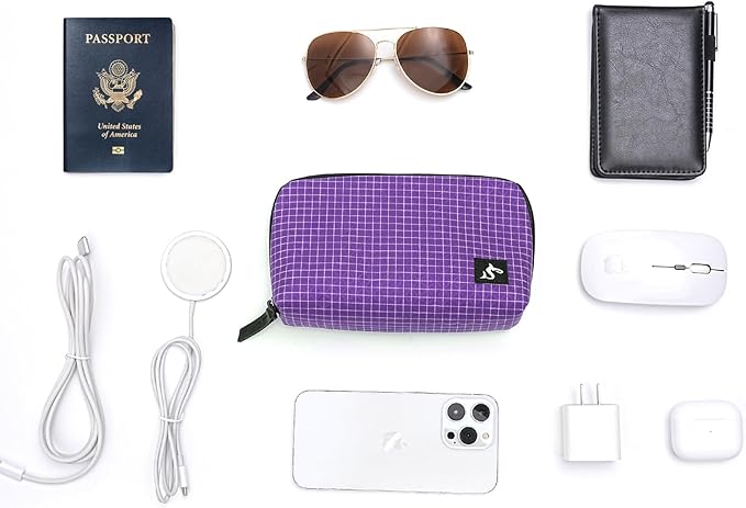 SIMTOP Cord Organizer Travel Small Tech Bag Pouch Case for Cords, Charger, Hard Drive, Power Bank ?€? Water-Resistant Electronics Organizer, Small Portable Gadget Case for Travel