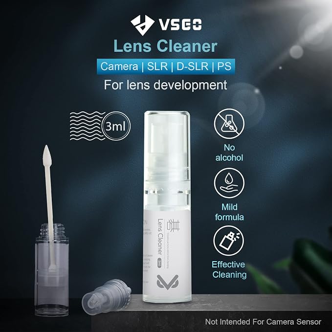 VSGO Professional Camera Cleaning Kit with Portable Bag Air Blower Lens Cleaning Pen Spray Cotton Swab Cloth Compatible for Canon, Nikon, Sony DSLR Cameras and Sensitive Electronics Bundle(VS-A3E) - Image 5