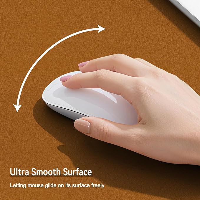 Dual Sided Leather Desk Mat - Waterproof Desk Pad - Ideal for Large Mouse Pad and Desk Mats on Top of Desks (Brown, 11"*8")