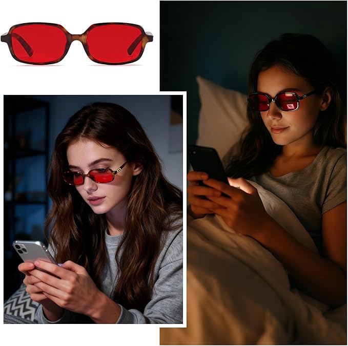 LIKSMU Blue Light Blocking Glasses for Woman Men Blue light Blocker Eyewear Trendy Rectangle Small Eyeglasses, 2pack