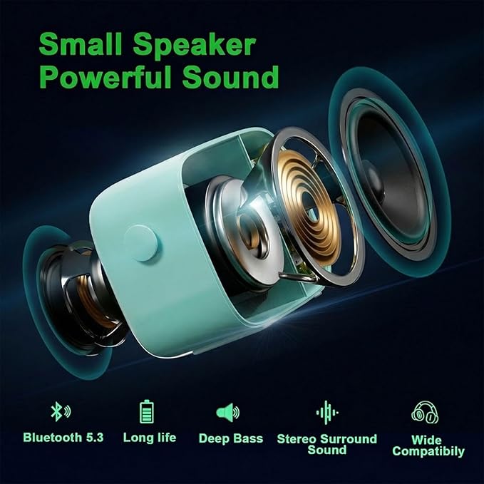 Retro Bluetooth Speaker, Vintage Decor, Gifts for Women Men Teen Girls,Portable Wireless Bluetooth Speaker, Cute Aesthetic Style for Office Kitchen Desk Bedroom Outdoor Support USB/TF Card/AUX (Blue)