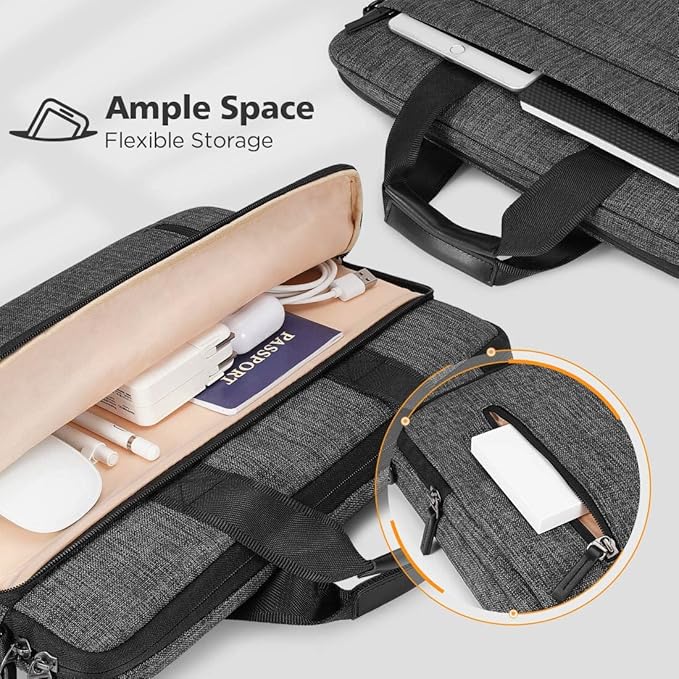 KIZUNA Laptop bag Case 12.5 Inch Shoulder Messenger briefcase Water Resistant Handbag For MacBook Air M2 2022/13.3" HP Envy x360 13/14" Lenovo ThinkPad X1 Carbon/14.2" MateBook X Pro/Acer/ASUS, Grey