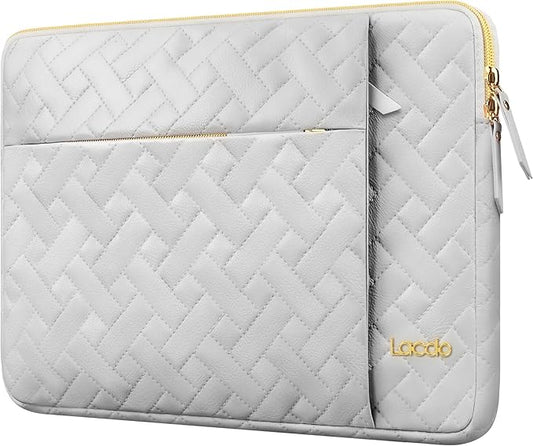 Lacdo Laptop Sleeve Case for 15 inch New MacBook Air M5/A3448 (2026), M4 A3241 2025, M3 A3114, M2 A2941 2024-2023, 15 inch MacBook Pro A1990 A1707 Computer Bag with Accessory Pocket, Space Gray