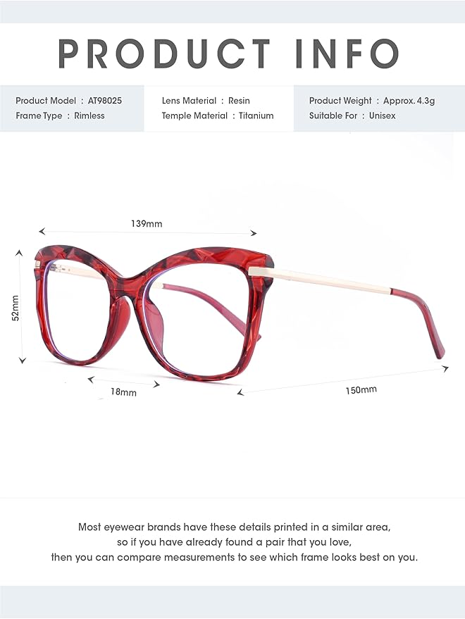 blue light glasses for woman, computer glasses blue light glasses men premium lenses for daily screen use - work & gaming.