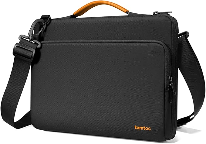 tomtoc 360 Protective Laptop Shoulder Bag for 14-inch MacBook Pro M5 Pro/Max A3426 A3427 2026 M4/M3/M2/M1 Pro/Max A3434, Water-Resistant Carrying Case for 13.5-14.4 Inch Microsoft Surface Laptop 7/6/5