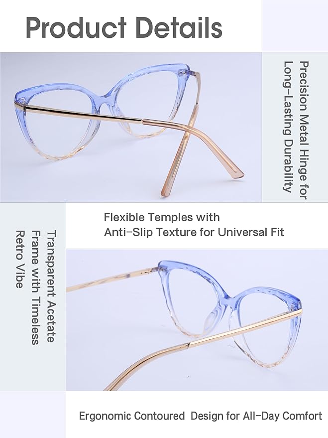 Blue Light Glasses for Woman & Men | Computer Glasses for Men & Women-Anti Fatigue,HD Screen Glasses for Gaming,Office,Reading