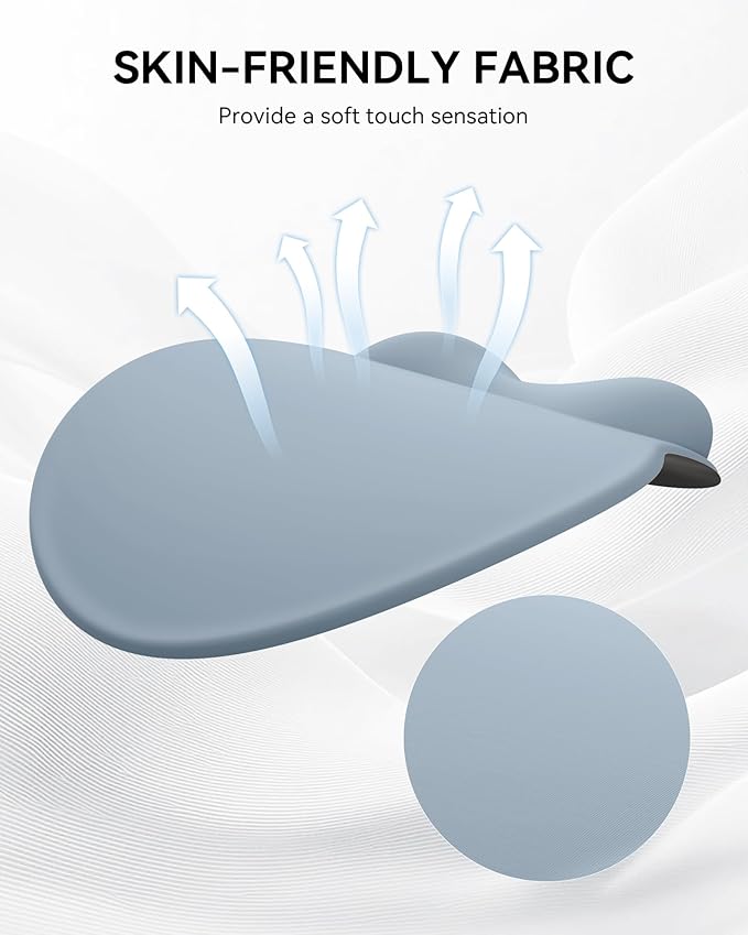 Laborio Mouse Pad with Wrist Rest, Ergonomic Mouse Pads for Desk, Office Non-Slip Mousepad with Gel Wrist Support(Light Blue, 10.6''L x 9''W)