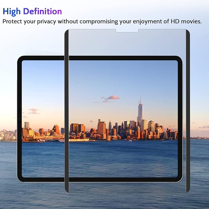 Peslv Magnetic Privacy Screen Protector for iPad Air 5th 4th Generation & iPad Pro 11(2018-2022), Removable Anti Blue Light Glare Spy Private Filter, Black Security Screen
