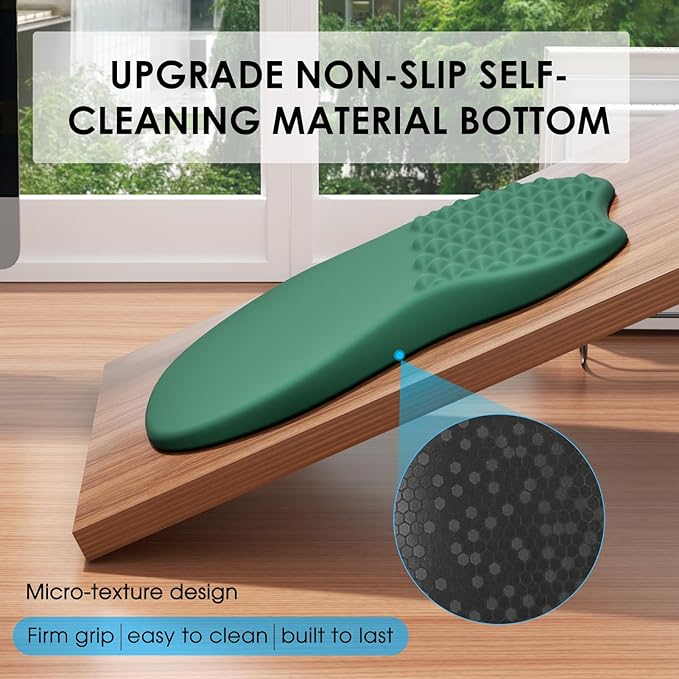 MROCO Ergonomic Mouse Pad with Wrist Support, Wrist Rest Mousepads for Carpal Tunnel Pain Relief, Memory Foam Pad with Massage Bulge and Non-Slip Base for Office, Home, Forest Green