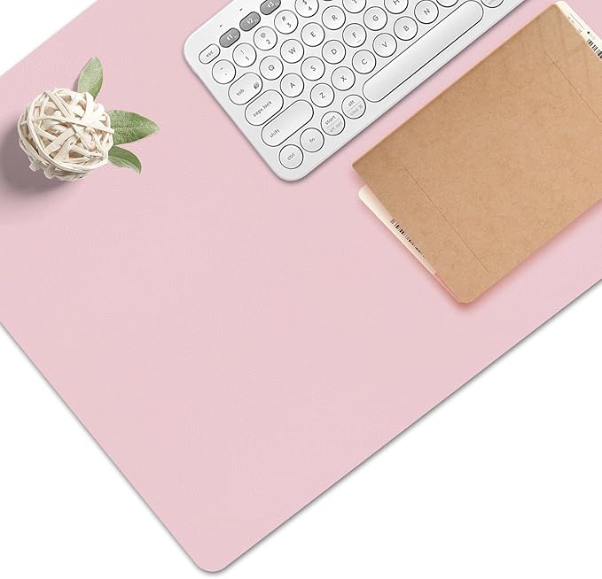 Mouse Pad and Keyboard Wrist Rest, Large Keyboard and Mouse Pad Set, Ergonomic Mousepad with Wrist Rest, Non-Slip Desk Mat Protector for Office, Home (31.5×15.7 Inches, Pink)