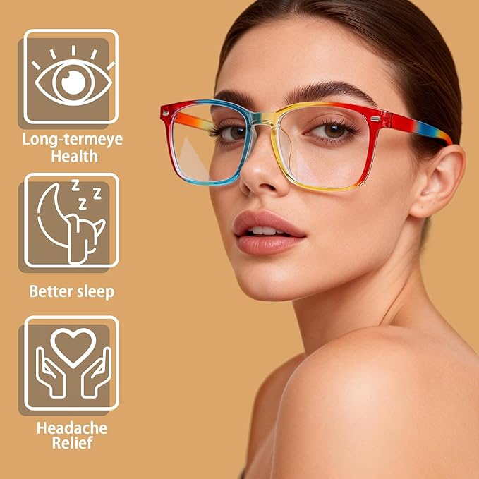 BIRDDIE Blue Light Blocking Glasses for Women & Men, UV400 Anti-Glare Computer Glasses for Gaming,Reading & Eye Strain Relief