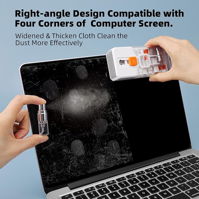 Keyboard Cleaning Kit Laptop Cleaner, All-in-1 Computer Screen Cleaning Brush Tool, Multi-Function PC Accessories Electronic Cleaner Kit Spray for iPhone iPad Macbook Earbud Camera Monitor with Patent - Image 5