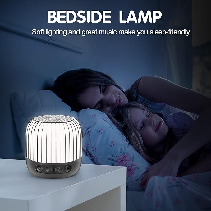 Bluetooth Speaker, Multicolor Changing Bedside Lamp, LED Table Lamp, Built-in Mic, Support TF Card, MP3 Player, Best Gifts for Girls Boys Teens Women Men Friends Christmas