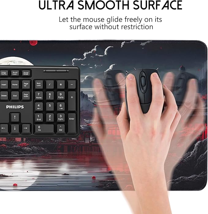 Mouse Pad Gaming Mousepad,Large Mousepads for Keyboard and Mouse with Non-Slip Rubber Base,Suitable for School,Office,Home,31.5 x 11.8 Inch