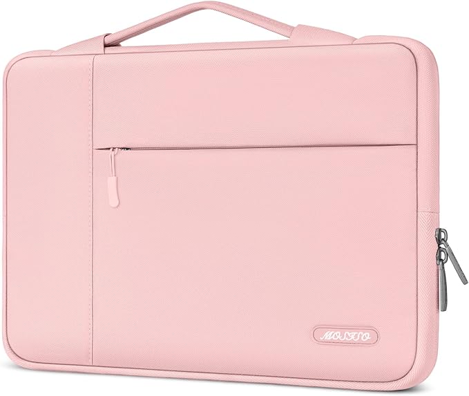 MOSISO Laptop Case 16 inch, 15-15.6 inch Laptop Sleeve with Handle Compatible with MacBook Pro 16 inch, HP, Acer, Dell, Lenovo, ASUS Notebook, Polyester Multifunctional Computer Bag, Chalk Pink