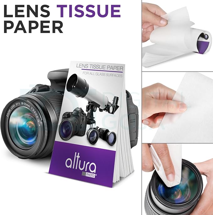 Altura Photo Camera Cleaning Kit - All Natural Lens Cleaner, Brush, Pen, Blower, Microfiber Cleaning Cloths, Tissue Wipes for Canon Nikon Sony Fuji Olympus Pentax Sigma Tamron DSLR Mirrorless Cameras - Image 8