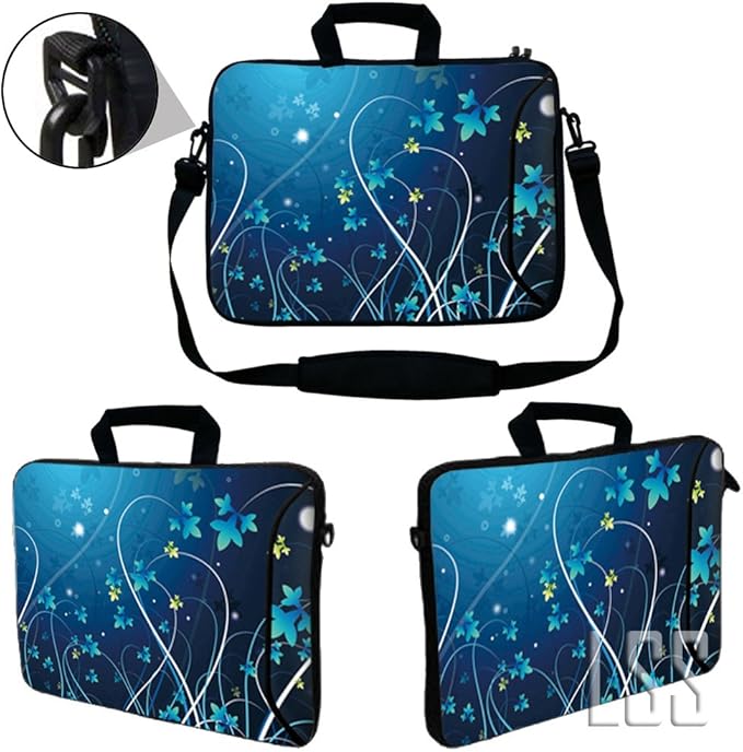 LSS 13.3 inch Laptop Sleeve Bag Carrying Case Pouch w/Handle & Adjustable Shoulder Strap
